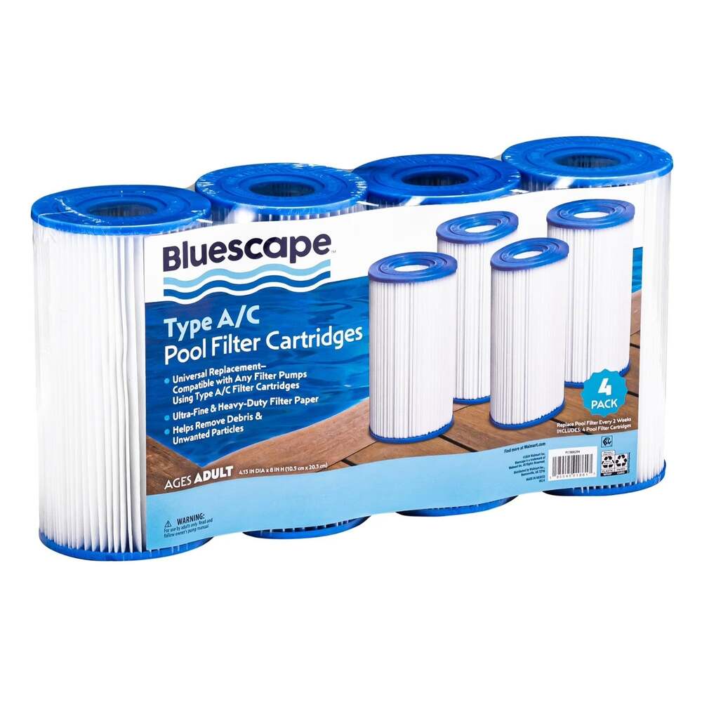 Bluescape Type A/C Pool Filter Cartridges 4-Pack Universal Replacement New